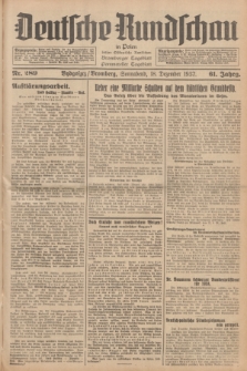 Deutsche Rundschau in Polen : früher Ostdeutsche Rundschau, Bromberger Tageblatt, Pommereller Tageblatt. Jg.61, Nr. 289 (18 Dezember 1937) + dod.