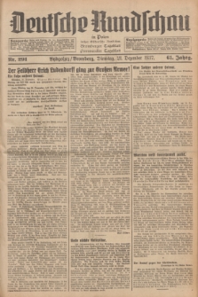 Deutsche Rundschau in Polen : früher Ostdeutsche Rundschau, Bromberger Tageblatt, Pommereller Tageblatt. Jg.61, Nr. 291 (21 Dezember 1937) + dod.