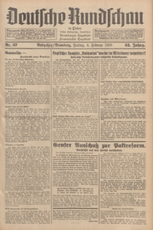 Deutsche Rundschau in Polen : früher Ostdeutsche Rundschau, Bromberger Tageblatt, Pommereller Tageblatt. Jg.62, Nr. 27 (4 Februar 1938) + dod.