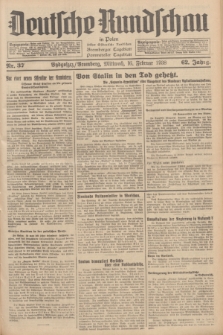 Deutsche Rundschau in Polen : früher Ostdeutsche Rundschau, Bromberger Tageblatt, Pommereller Tageblatt. Jg.62, Nr. 37 (16 Februar 1938) + dod.