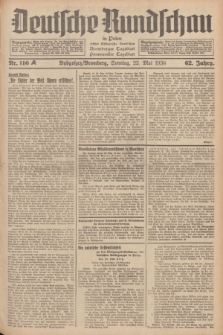 Deutsche Rundschau in Polen : früher Ostdeutsche Rundschau, Bromberger Tageblatt, Pommereller Tageblatt. Jg.62, Nr. 116A (22 Mai 1938) + dod.