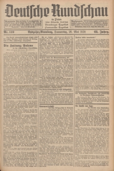 Deutsche Rundschau in Polen : früher Ostdeutsche Rundschau, Bromberger Tageblatt, Pommereller Tageblatt. Jg.62, Nr. 119 (26 Mai 1938) + dod.