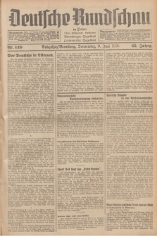 Deutsche Rundschau in Polen : früher Ostdeutsche Rundschau, Bromberger Tageblatt, Pommereller Tageblatt. Jg.62, Nr. 129 (9 Juni 1938) + dod.