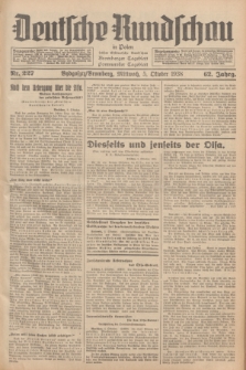 Deutsche Rundschau in Polen : früher Ostdeutsche Rundschau, Bromberger Tageblatt, Pommereller Tageblatt. Jg.62, Nr. 227 (5 Oktober 1938) + dod.