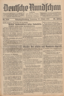 Deutsche Rundschau in Polen : früher Ostdeutsche Rundschau, Bromberger Tageblatt, Pommereller Tageblatt. Jg.62, Nr. 240 (20 Oktober 1938) + dod.