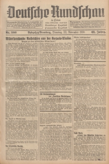 Deutsche Rundschau in Polen : früher Ostdeutsche Rundschau, Bromberger Tageblatt, Pommereller Tageblatt. Jg.62, Nr. 266 (22 November 1938) + dod.