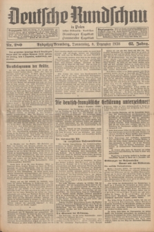 Deutsche Rundschau in Polen : früher Ostdeutsche Rundschau, Bromberger Tageblatt, Pommereller Tageblatt. Jg.62, Nr. 280 (8 Dezember 1938) + dod.