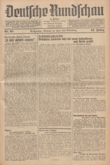 Deutsche Rundschau in Polen = Przegląd Niemiecki w Polsce : früher Ostdeutsche Rundschau, Bromberger Tageblatt, Pommereller Tageblatt. Jg.63, Nr. 95 (26 April 1939) + dod.
