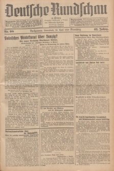 Deutsche Rundschau in Polen = Przegląd Niemiecki w Polsce : früher Ostdeutsche Rundschau, Bromberger Tageblatt, Pommereller Tageblatt. Jg.63, Nr. 98 (29 April 1939) + dod.
