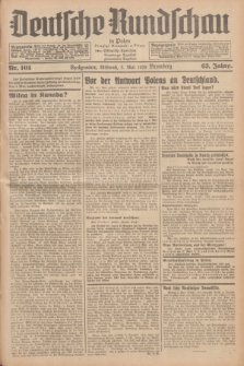 Deutsche Rundschau in Polen = Przegląd Niemiecki w Polsce : früher Ostdeutsche Rundschau, Bromberger Tageblatt, Pommereller Tageblatt. Jg.63, Nr. 101 (3 Mai 1939) + dod.