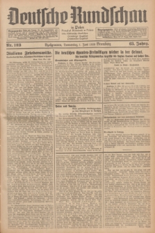 Deutsche Rundschau in Polen = Przegląd Niemiecki w Polsce : früher Ostdeutsche Rundschau, Bromberger Tageblatt, Pommereller Tageblatt. Jg.63, Nr. 123 (1 Juni 1939) + dod.