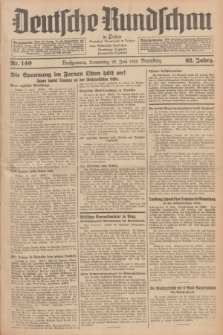 Deutsche Rundschau in Polen = Przegląd Niemiecki w Polsce : früher Ostdeutsche Rundschau, Bromberger Tageblatt, Pommereller Tageblatt. Jg.63, Nr. 140 (22 Juni 1939) + dod.
