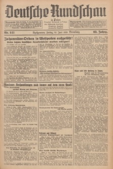 Deutsche Rundschau in Polen = Przegląd Niemiecki w Polsce : früher Ostdeutsche Rundschau, Bromberger Tageblatt, Pommereller Tageblatt. Jg.63, Nr. 141 (23 Juni 1939) + dod.