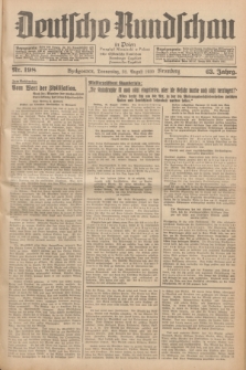 Deutsche Rundschau in Polen = Przegląd Niemiecki w Polsce : früher Ostdeutsche Rundschau, Bromberger Tageblatt, Pommereller Tageblatt. Jg.63, Nr. 198 (31 August 1939) + dod.