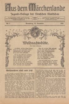 Aus dem Märchenlande : Jugend-Beilage der Deutschen Rundschau. 1925, Nr. 2 (20 Dezember)