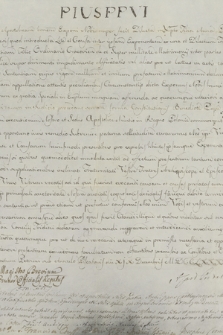 Dokument papieża Piusa VI dotyczący postępowania w sprawie unieważnienia małżeństwa Kazimierza Sapiehy i Anny z Cetnerów Sanguszko