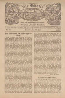 Die Scholle : früher „Der Ostmärker” : land- und hauswirtschaftlicher Ratgeber : Beilage zur „Deutschen Rundschau”. 1922, Nr. 14 (30 Juli)
