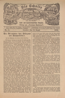 Die Scholle : früher „Der Ostmärker” : land- und hauswirtschaftlicher Ratgeber : Beilage zur „Deutschen Rundschau”. 1922, Nr. 15 (13 August)