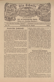 Die Scholle : früher „Der Ostmärker” : land- und hauswirtschaftlicher Ratgeber : Beilage zur „Deutschen Rundschau”. 1922, Nr. 16 (27 August)