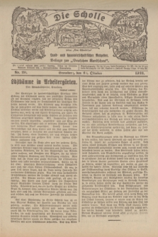 Die Scholle : früher „Der Ostmärker” : land- und hauswirtschaftlicher Ratgeber : Beilage zur „Deutschen Rundschau”. 1922, Nr. 20 (22 Oktober)