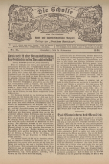 Die Scholle : früher „Der Ostmärker” : land- und hauswirtschaftlicher Ratgeber : Beilage zur „Deutschen Rundschau”. 1922, Nr. 21 (5 November)