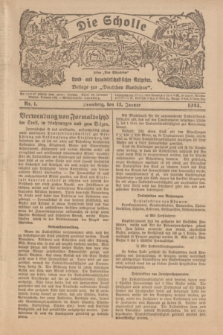 Die Scholle : früher „Der Ostmärker” : land- und hauswirtschaftlicher Ratgeber : Beilage zur „Deutschen Rundschau”. 1924, Nr. 1 (13 Januar)