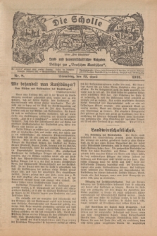 Die Scholle : früher „Der Ostmärker” : land- und hauswirtschaftlicher Ratgeber : Beilage zur „Deutschen Rundschau”. 1925, Nr. 8 (19 April)