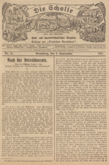 Die Scholle : früher „Der Ostmärker” : land- und hauswirtschaftlicher Ratgeber : Beilage zur „Deutschen Rundschau”. 1927, Nr. 18 (4 September)