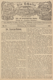 Die Scholle : früher „Der Ostmärker” : land- und hauswirtschaftlicher Ratgeber : Beilage zur „Deutschen Rundschau”. 1927, Nr. 19 (18 September)