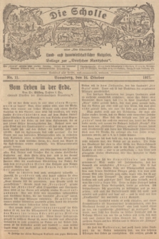Die Scholle : früher „Der Ostmärker” : land- und hauswirtschaftlicher Ratgeber : Beilage zur „Deutschen Rundschau”. 1927, Nr. 21 (16 Oktober)