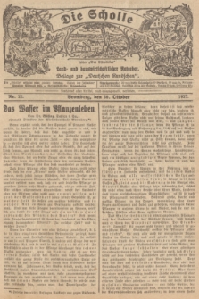 Die Scholle : früher „Der Ostmärker” : land- und hauswirtschaftlicher Ratgeber : Beilage zur „Deutschen Rundschau”. 1927, Nr. 22 (30 Oktober)