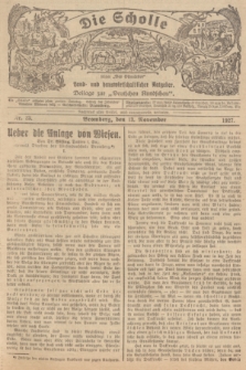 Die Scholle : früher „Der Ostmärker” : land- und hauswirtschaftlicher Ratgeber : Beilage zur „Deutschen Rundschau”. 1927, Nr. 23 (13 November)