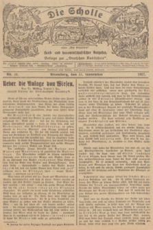 Die Scholle : früher „Der Ostmärker” : land- und hauswirtschaftlicher Ratgeber : Beilage zur „Deutschen Rundschau”. 1927, Nr. 24 (27 November)