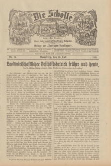 Die Scholle : früher „Der Ostmärker” : land- und hauswirtschaftlicher Ratgeber : Beilage zur „Deutschen Rundschau”. 1931, Nr. 15 (12 Juli)