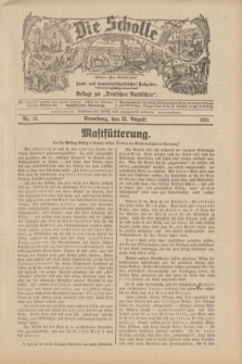 Die Scholle : früher „Der Ostmärker” : land- und hauswirtschaftlicher Ratgeber : Beilage zur „Deutschen Rundschau”. 1931, Nr. 18 (23 August)