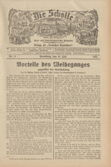 Die Scholle : früher „Der Ostmärker” : land- und hauswirtschaftlicher Ratgeber : Beilage zur „Deutschen Rundschau”. 1932, Nr. 14 (10 Juli)