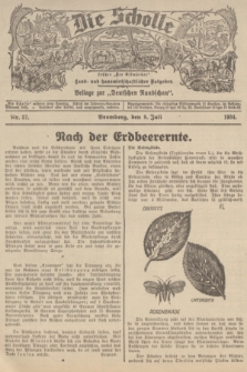 Die Scholle : früher „Der Ostmärker” : land- und hauswirtschaftlicher Ratgeber : Beilage zur „Deutschen Rundschau”. 1934, Nr. 27 (8 Juli)