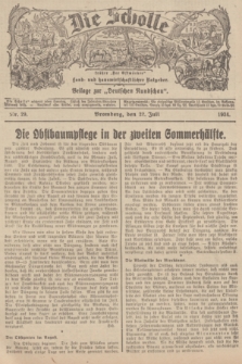 Die Scholle : früher „Der Ostmärker” : land- und hauswirtschaftlicher Ratgeber : Beilage zur „Deutschen Rundschau”. 1934, Nr. 29 (22 Juli)