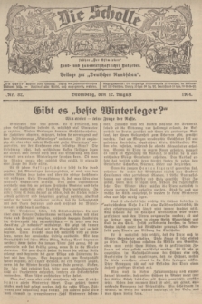 Die Scholle : früher „Der Ostmärker” : land- und hauswirtschaftlicher Ratgeber : Beilage zur „Deutschen Rundschau”. 1934, Nr. 32 (12 August)