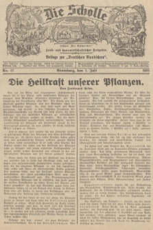 Die Scholle : früher „Der Ostmärker” : land- und hauswirtschaftlicher Ratgeber : Beilage zur „Deutschen Rundschau”. 1935, Nr. 27 (7 Juli)