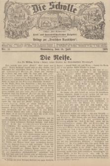 Die Scholle : früher „Der Ostmärker” : land- und hauswirtschaftlicher Ratgeber : Beilage zur „Deutschen Rundschau”. 1935, Nr. 28 (14 Juli)