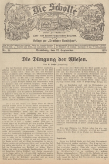 Die Scholle : früher „Der Ostmärker” : land- und hauswirtschaftlicher Ratgeber : Beilage zur „Deutschen Rundschau”. 1935, Nr. 38 (22 September)