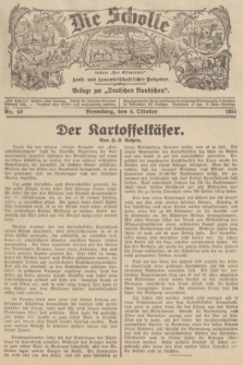 Die Scholle : früher „Der Ostmärker” : land- und hauswirtschaftlicher Ratgeber : Beilage zur „Deutschen Rundschau”. 1935, Nr. 40 (6 Oktober)