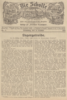 Die Scholle : früher „Der Ostmärker” : land- und hauswirtschaftlicher Ratgeber : Beilage zur „Deutschen Rundschau”. 1935, Nr. 41 (19 Oktober)