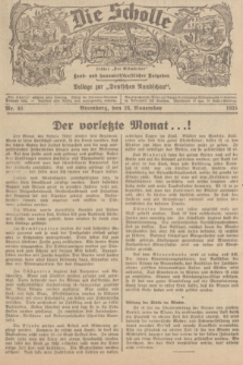 Die Scholle : früher „Der Ostmärker” : land- und hauswirtschaftlicher Ratgeber : Beilage zur „Deutschen Rundschau”. 1935, Nr. 46 (24 November)