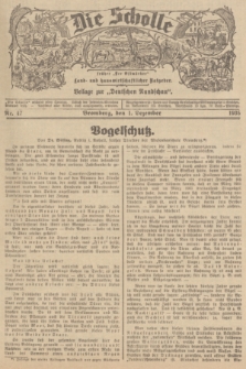 Die Scholle : früher „Der Ostmärker” : land- und hauswirtschaftlicher Ratgeber : Beilage zur „Deutschen Rundschau”. 1935, Nr. 47 (1 Dezember)