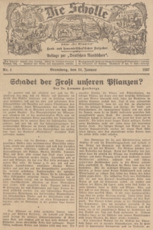 Die Scholle : früher „Der Ostmärker” : land- und hauswirtschaftlicher Ratgeber : Beilage zur „Deutschen Rundschau”. 1937, Nr. 4 (24 Januar)