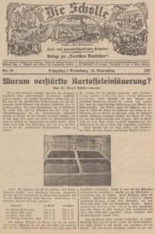 Die Scholle : früher „Der Ostmärker” : land- und hauswirtschaftlicher Ratgeber : Beilage zur „Deutschen Rundschau”. 1937, Nr. 38 (19 September)