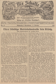 Die Scholle : früher „Der Ostmärker” : land- und hauswirtschaftlicher Ratgeber : Beilage zur „Deutschen Rundschau”. 1937, Nr. 42 (17 Oktober)
