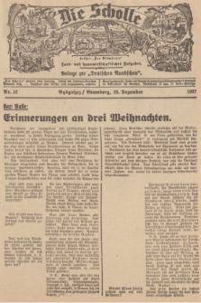 Die Scholle : früher „Der Ostmärker” : land- und hauswirtschaftlicher Ratgeber : Beilage zur „Deutschen Rundschau”. 1937, Nr. 52 (28 Dezember)